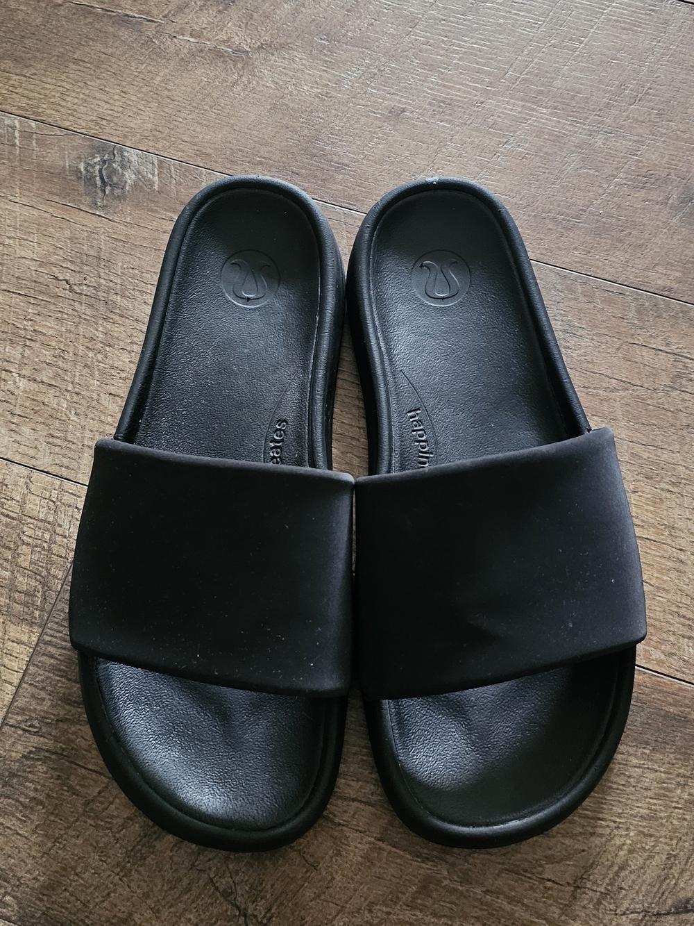 lululemon athletica Black Slide Sandals - Wide Strap Slides